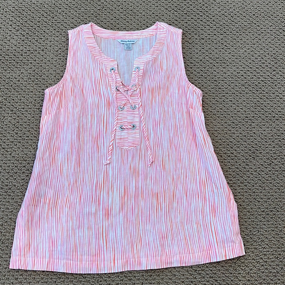 Tommy Bahama striped linen top